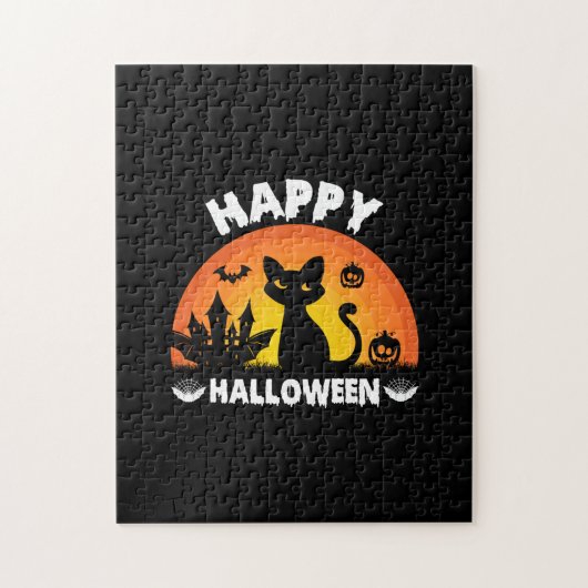 Halloween Cat Happy Halloween Birthday Legpuzzel (Verticaal)