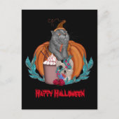 Halloween cat Happy Halloween Briefkaart (Voorkant)