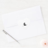 Halloween cat hart sticker (Envelop)