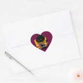 Halloween Cat Heart Stickers (Envelop)