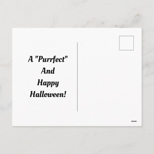 Halloween Cat Holiday Briefkaart (Achterkant)