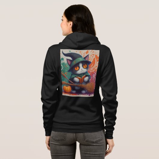 Halloween cat hoodie (Achterkant volledig)