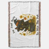 Halloween Cat - Ik ben hier om de pot te roeren Deken (Voorkant Verticaal)