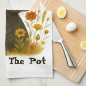 Halloween Cat - Ik ben hier om de pot te roeren Theedoek (Quarter Fold)