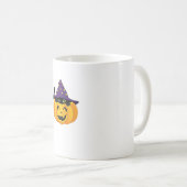 Halloween Cat in Pumpkin � Cute Black Kitten Stick Koffiemok (Voorkant rechts)
