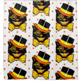  Halloween Cat in Top Hat Douchegordijn (Voorkant)