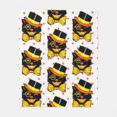  Halloween Cat in Top Hat Fleece Deken (Voorkant)