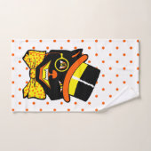 Halloween Cat in Top Hat Handdoek (Handdoek)