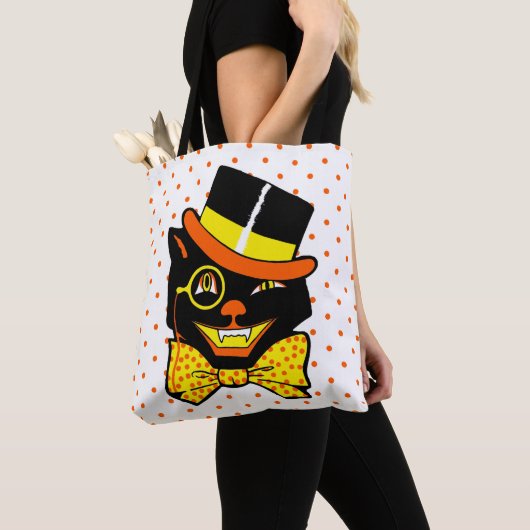  Halloween Cat in Top Hat Tote Bag (Dichtbij)