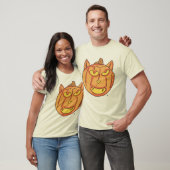 Halloween Cat Jack-o-Lantern Pumpkin Cartoon Art T-shirt (Unisex)