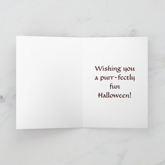 Halloween Cat Kaart (Binnen)