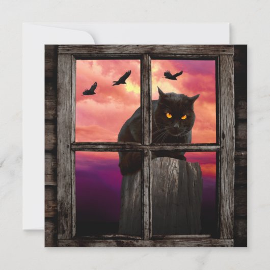 Halloween Cat Kaart (Voorkant)