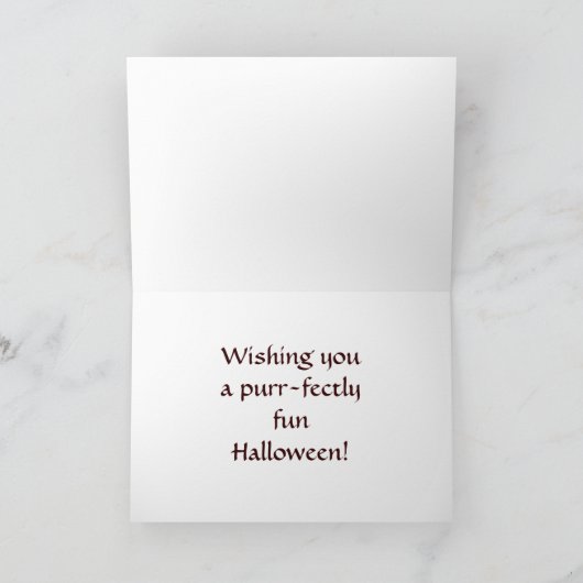Halloween Cat Kaart (Binnen)