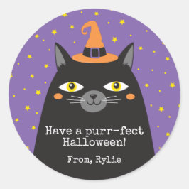 Halloween Cat Kinder Party Classic Ronde Sticker