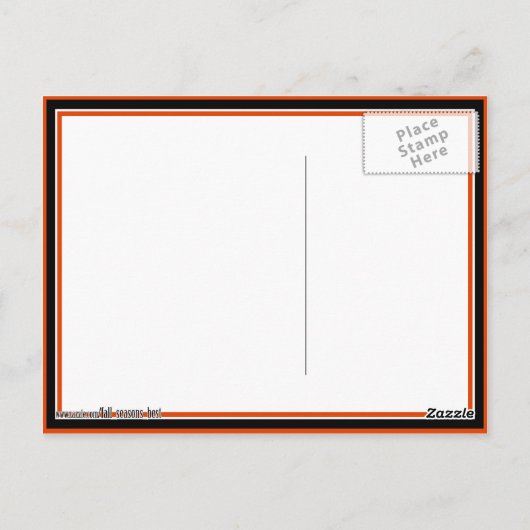 Halloween Cat krijgt de Goederen. Briefkaart (Achterkant)