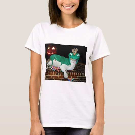 Halloween Cat krijgt de Goederen. T-shirt (Voorkant)