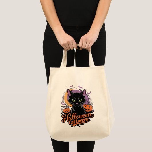 Halloween Cat Lovers Tote Bag (Voorkant (product))