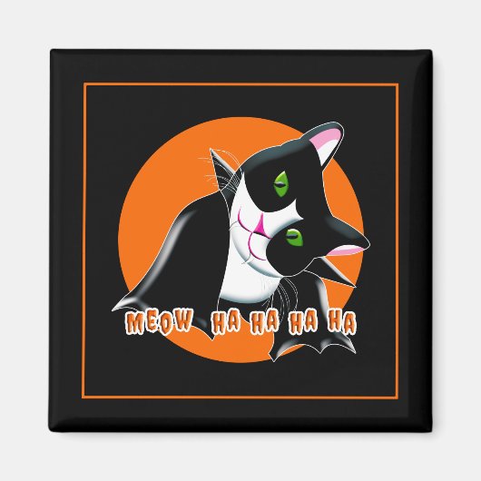 Halloween Cat Magneet (Voorkant)