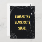 Halloween Cat Modern Briefkaart (Voorkant / Achterkant)