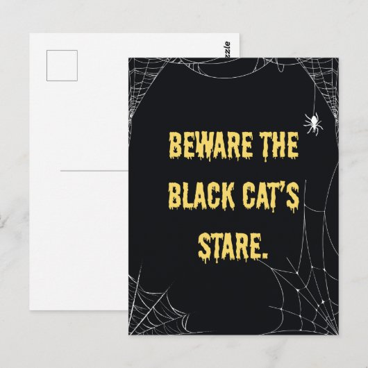 Halloween Cat Modern Briefkaart (Voorkant / Achterkant)