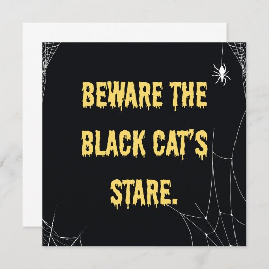 Halloween Cat Modern Kaart (Voorkant / Achterkant)