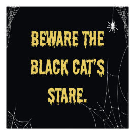 Halloween Cat Modern Perfect Poster