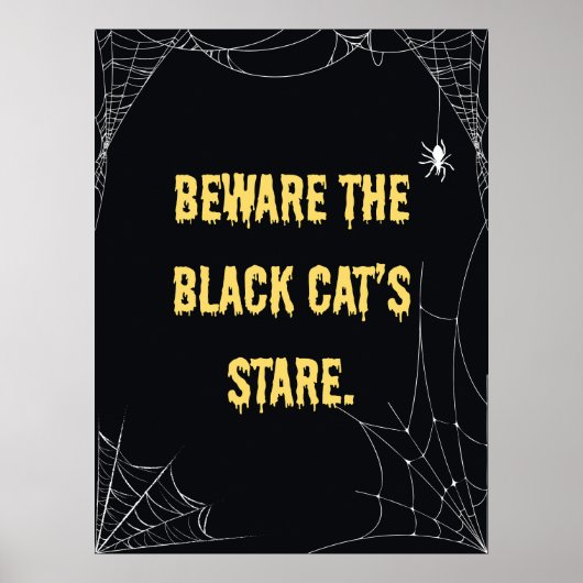Halloween Cat Modern Poster (Voorkant)