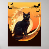 Halloween Cat Modern Poster (Voorkant)