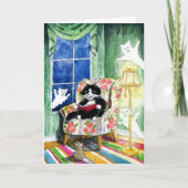 Halloween Cat Mouse Cute Spooky card Kaart (Voorkant)
