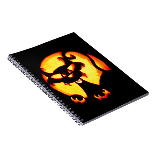 Halloween Cat Notitieboek (Rechterzijde)