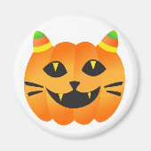 Halloween Cat-o''-Lantern Magneet (Voorkant)