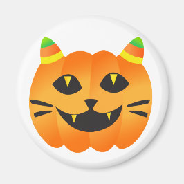 Halloween Cat-o''-Lantern Magneet