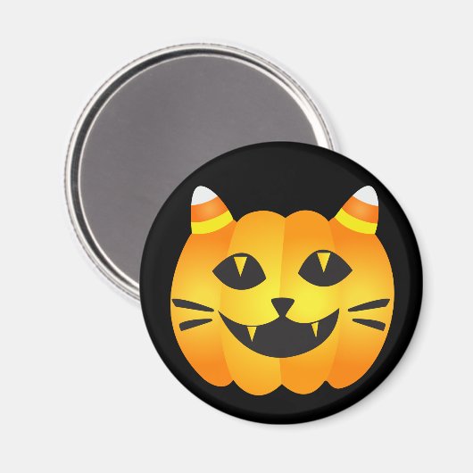 Halloween Cat-o''-Lantern Magneet (Voorkant / Achterkant)