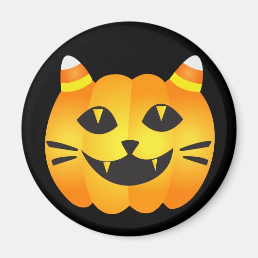 Halloween Cat-o''-Lantern Magneet (Voorkant)