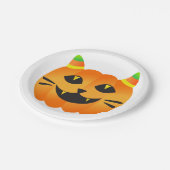 Halloween Cat-o''-Lantern Papieren Bordje (Gekanteld)
