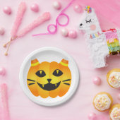 Halloween Cat-o''-Lantern Papieren Bordje (Feest)