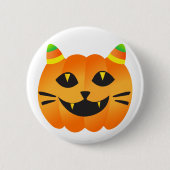 Halloween Cat-o''-Lantern Ronde Button 5,7 Cm (Voorkant)