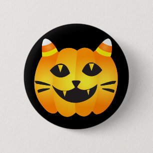 Halloween Cat-o''-Lantern Ronde Button 5,7 Cm