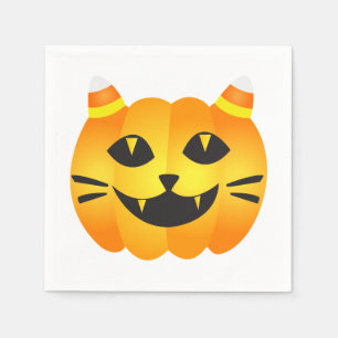 Halloween Cat-o''-Lantern Servet