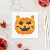 Halloween Cat-o''-Lantern Servet (Insitu)