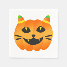 Halloween Cat-o''-Lantern Servet
