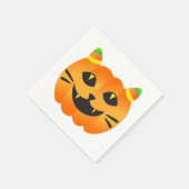 Halloween Cat-o''-Lantern Servet (Hoek)