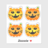 Halloween Cat-o''-Lantern Sticker (Vel)