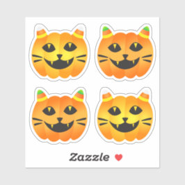 Halloween Cat-o''-Lantern Sticker