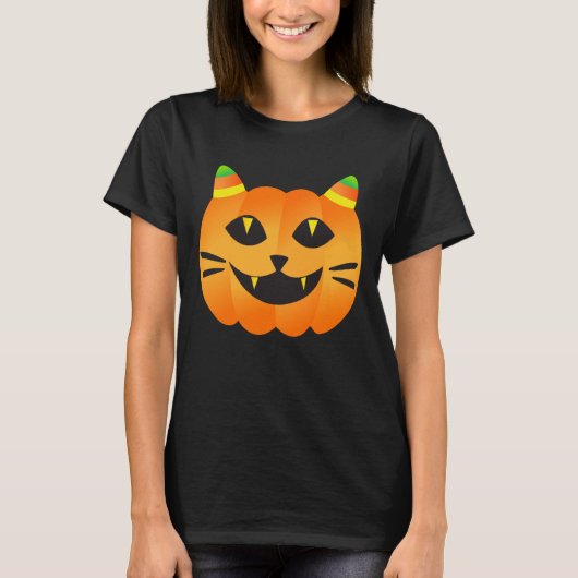 Halloween Cat-o''-Lantern T-shirt (Voorkant)