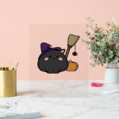 Halloween Cat Oversized T-shirt Acryl Bord (Huwelijk)