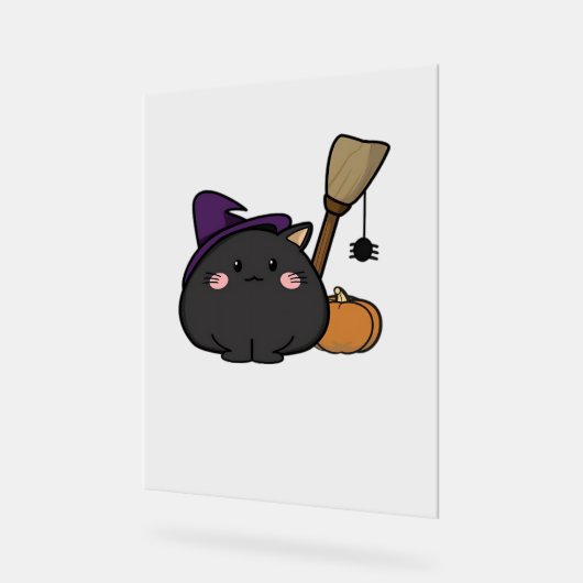 Halloween Cat Oversized T-shirt Acryl Bord (Hoek)