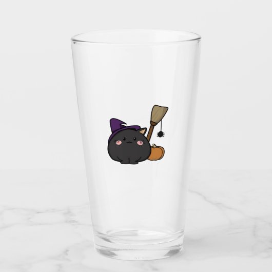 Halloween Cat Oversized T-Shirt Glas (Voorkant)
