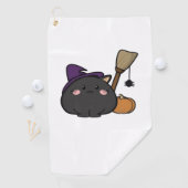 Halloween Cat Oversized T-shirt Golfhanddoek (Insitu)