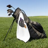 Halloween Cat Oversized T-shirt Golfhanddoek (Groen)